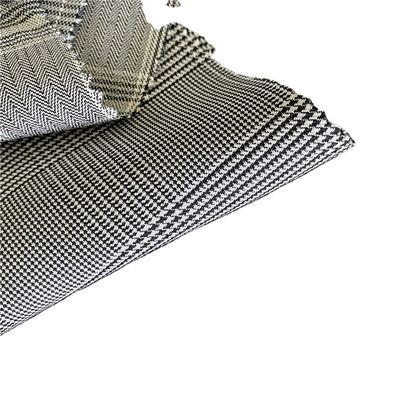 Fibra de poliéster Hijo tejido teñido Cheques Tejido para vestidos Trajes pantalones chaquetas