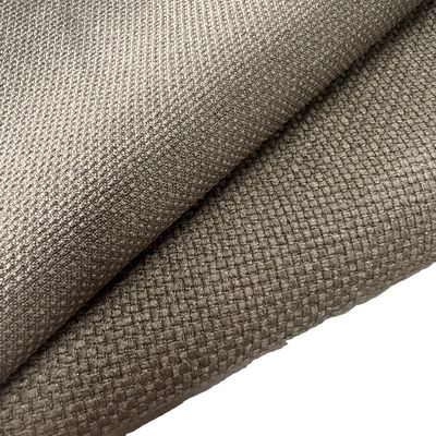Poliéster Imitación de cáñamo Línano lavado con enzimas Tejido de lana falsa para trajes pantalones blazers